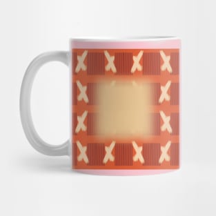 "Perception's Prism" - Mesmerizing Design Perception Play Visual Art Modern Artwork Abstract Figures Repeating Pattern X's Mug